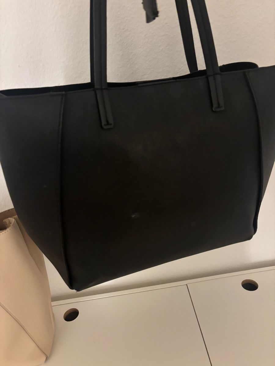 Zara Taschen für Damen: Zara Shopper beige schwarz Basic gebraucht  – Gebraucht aus Zürich von car_9sdb 4