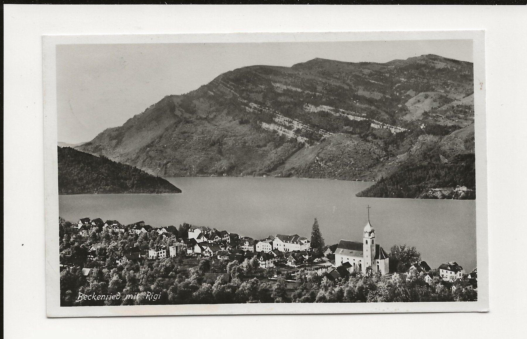 Ansichtskarten: AK 1937 Beckenried mit Rigi – Gebraucht aus Greifensee von 315WDO