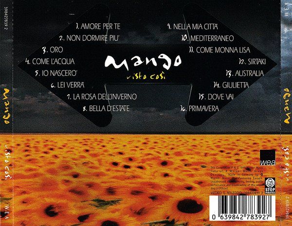 CDs: CD Mango - Visto cosi (1999) – Gebraucht aus Möriken AG von mineralia 1