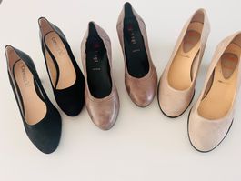 3 Paar Lederpumps Gr. 38 – Högl, Caprice & Bata