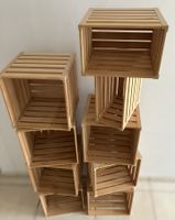 9er Set Holzharassen / Holzkisten für DIY Regal – TOP