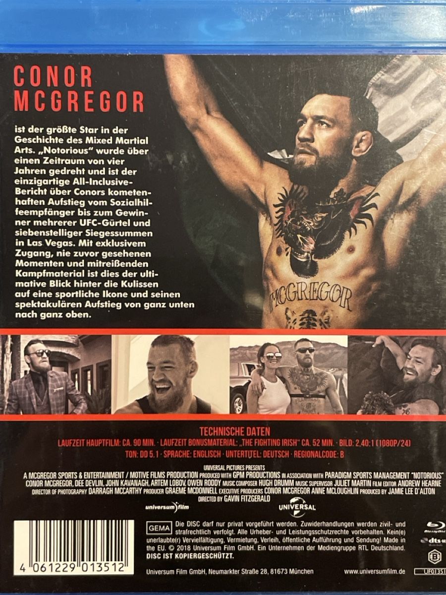 Tutti i DVDs: Conor McGregor - Notorious – Nuovo (secondo la descrizione) da Waldenburg venduto da Gonzo8 1
