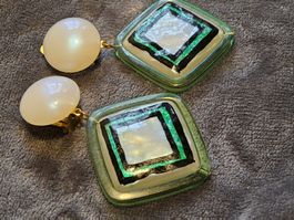 Vintage alte Germany Ohrclips, 60er Jahre