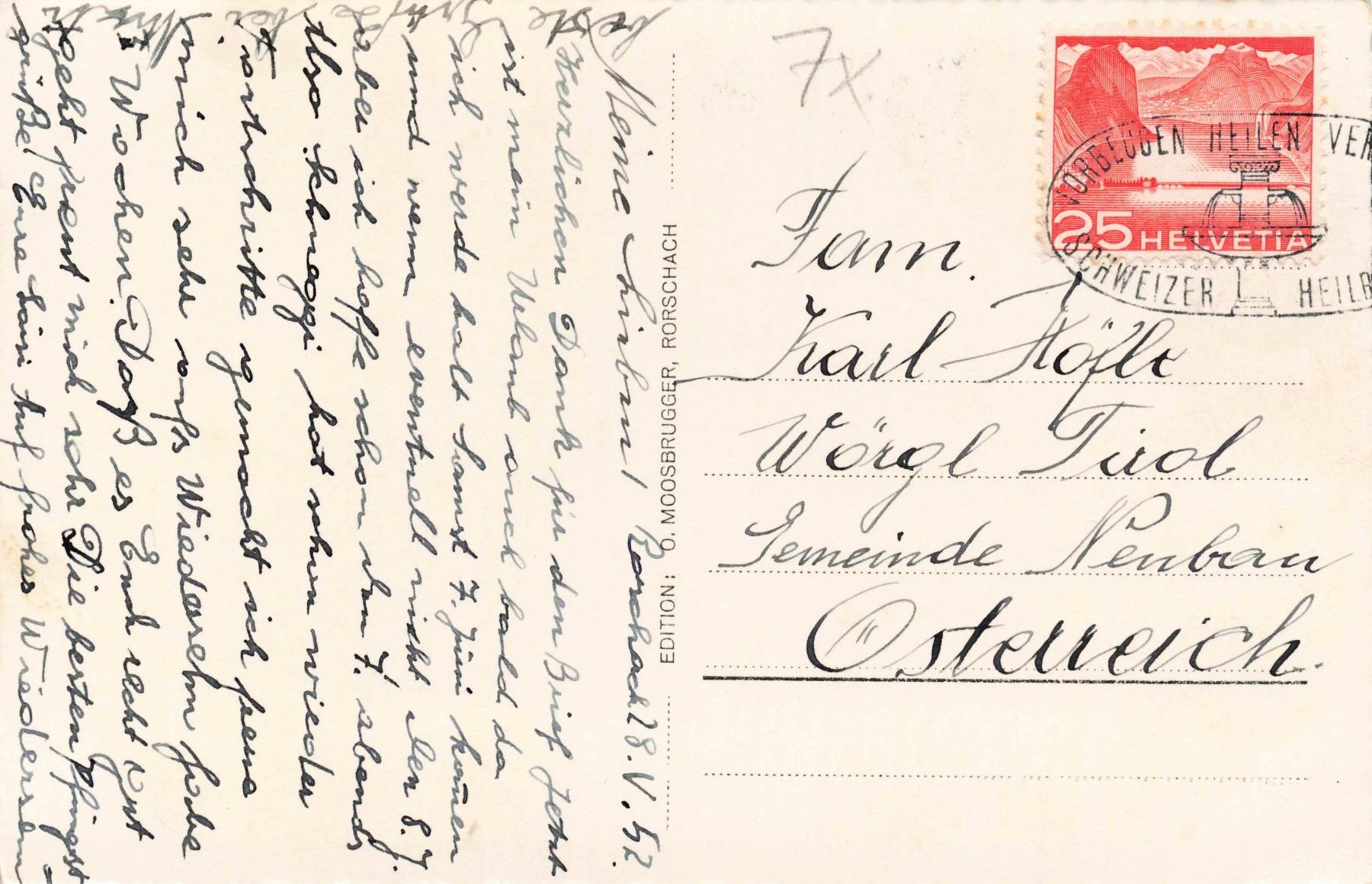 Cartoline postali: Rorscach seepark Schiff – Usato da Biasca venduto da Blenio71 1