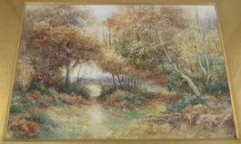 TURNER Nellie (19. Jhrdt.) - Woodland - Aquarell