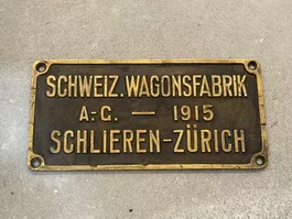 SBB Fabrikschild der SWS aus dem Herstellerjahr 1911