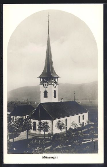 Ansichtskarten: AK Münsingen, Blick auf die Kirche – Gebraucht aus Berlin von bartko-reher