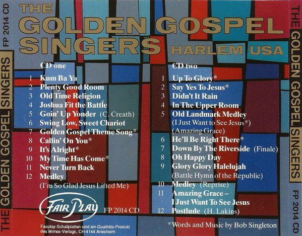 CD: set 2CD's - Bob Singleton - Golden Gospel Singers - Harlem – Usato da Unterbäch venduto da oqlib 1