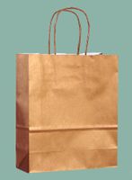 Papier-Tragtaschen 18/8 x 22 cm bronze