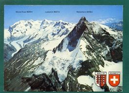 Blick über Dent Blanche auf Matterhorn, ungelaufen