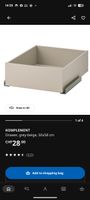 Ikea Komplement drawer PAX grey-beige 50x58 cm