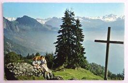 Rigi Idyll, Ausblick v. Rigi auf die Alpen