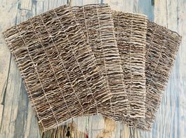 4 Rustikale Tischsets aus Ästen