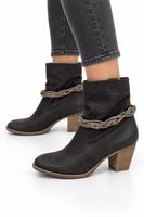 Mjus Stiefeletten aus Leder Gr. 41 schwarz rockig