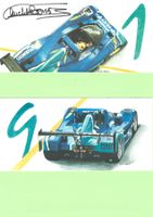 2 Karten, † Michel Ferté, Ferrari, Le Mans