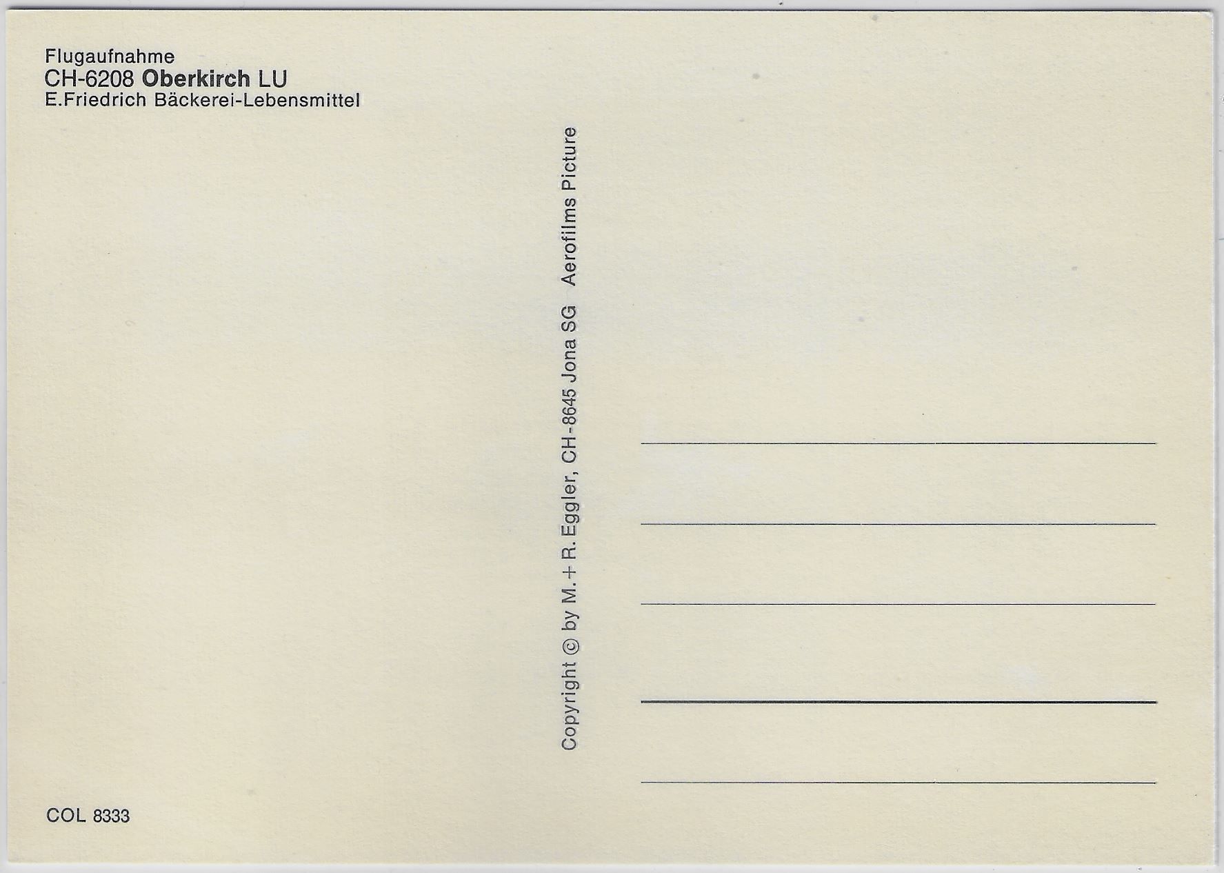 Cartoline postali: Flugaufnahme Oberkirch LU – Antico da Ettingen venduto da Kartenplanet 1