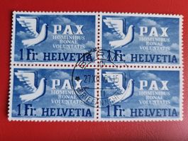 PAX - ALS 4er BLOCK Nr. 270 - gestempelt. Katalogwert 650.- 