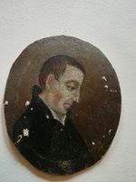 antikes Bild Gemälde 10 cm