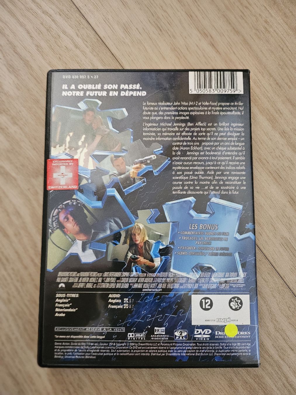 Tutti i DVDs: DVD Paycheck avec Ben Affleck et Uma Thurman – Usato da La Joux FR venduto da car_ck96 2