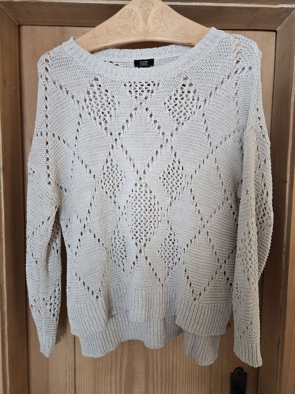 Pullover & Sweatshirts: Damen Sommer "Strick"pullover weiss - Grösse 42/L – Gebraucht aus Unterterzen von elebo