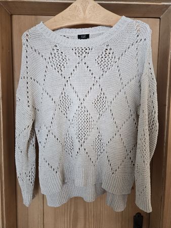 Damen Sommer "Strick"pullover weiss - Grösse 42/L
