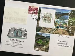 2016 Valle Verzasca ZN 1608 + 814 TICINO  691 B68 *-unikat-*