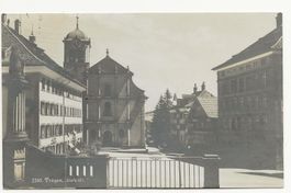 1916 Trogen Dorfplatz Dorf Ansicht Teilansicht Fotokarte