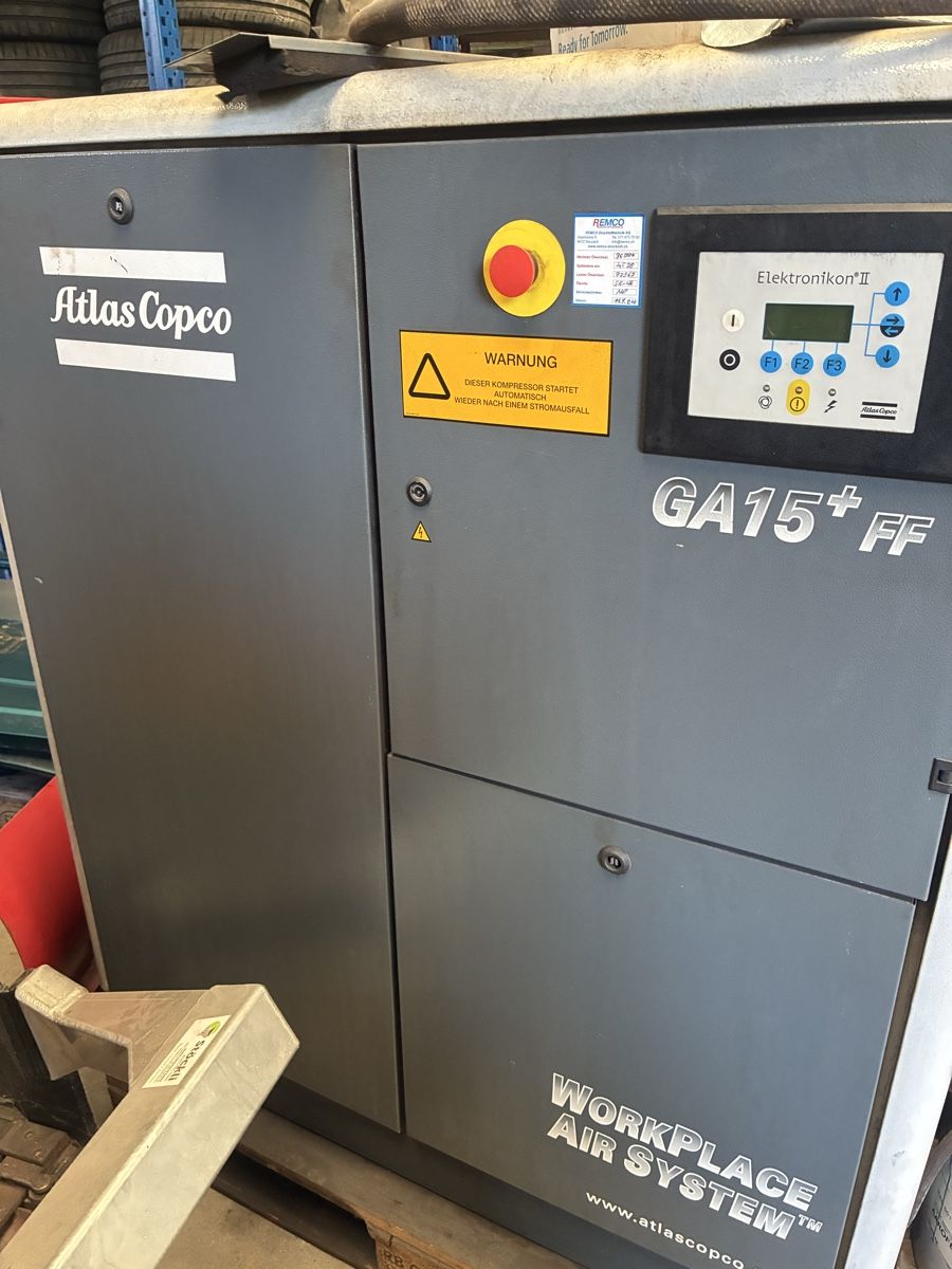 Atlas Copco Compressori: Atlas Copco GA15+ FF Schraubenkompressor – Difettoso da Berschis venduto da 746383