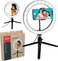 GRUNDIG Selfie Ringlicht weiss mit Stativ mit 120 LEDs 25cm
