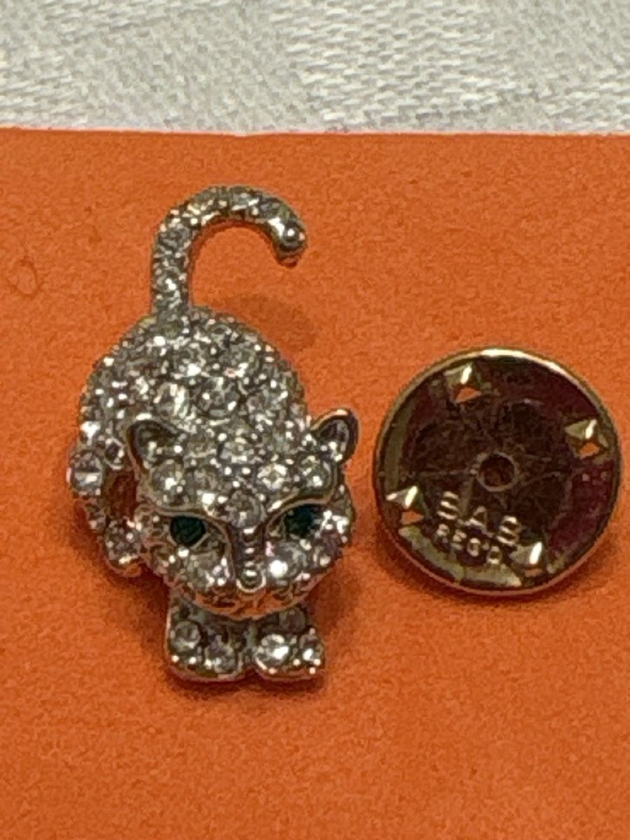 Spille & Fermagli: Vintage Strass-Katze-Pin – Nuovo (secondo la descrizione) da Gattikon venduto da mo.suter
