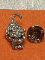 Vintage Strass-Katze-Pin