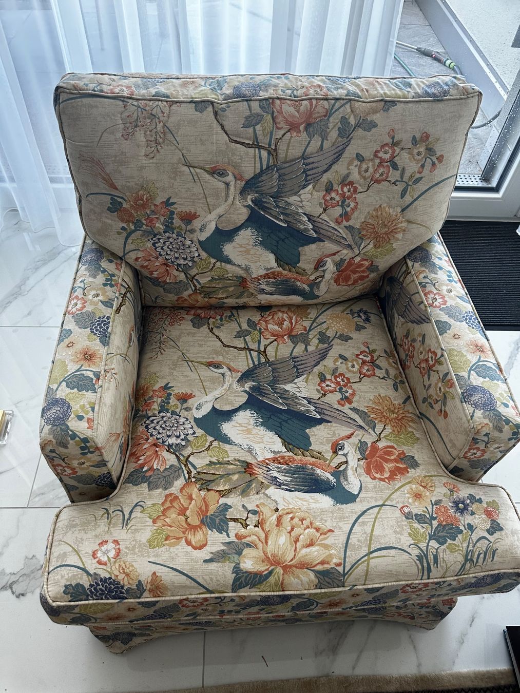 Divani: Sitzgarnitur 3er Sofa + 2 Sessel - Kranich Chinoiserie - Top – Usato da Oberlunkhofen venduto da car_5r8v 1