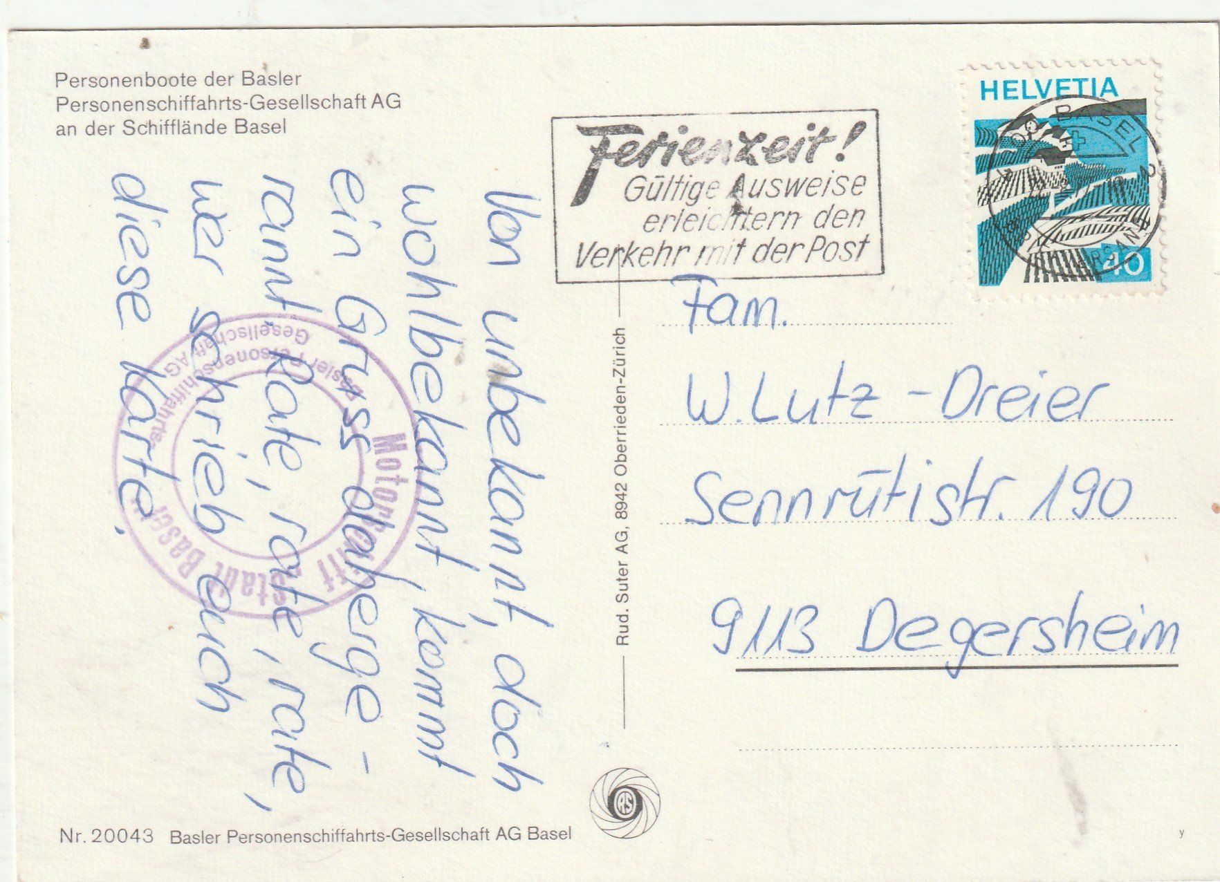 Cartes postales: Schiffen – D'occasion à Lumbrein par made02 1