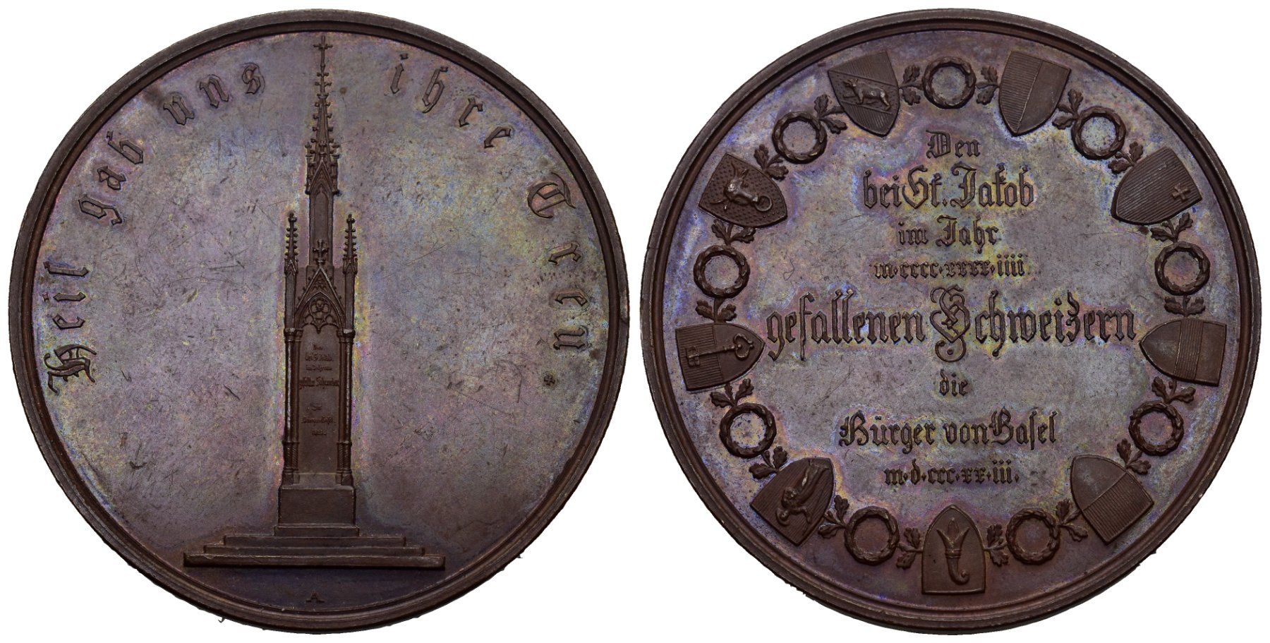 Medaillen: Basel 1823 – Gebraucht aus Bern von numismatictops