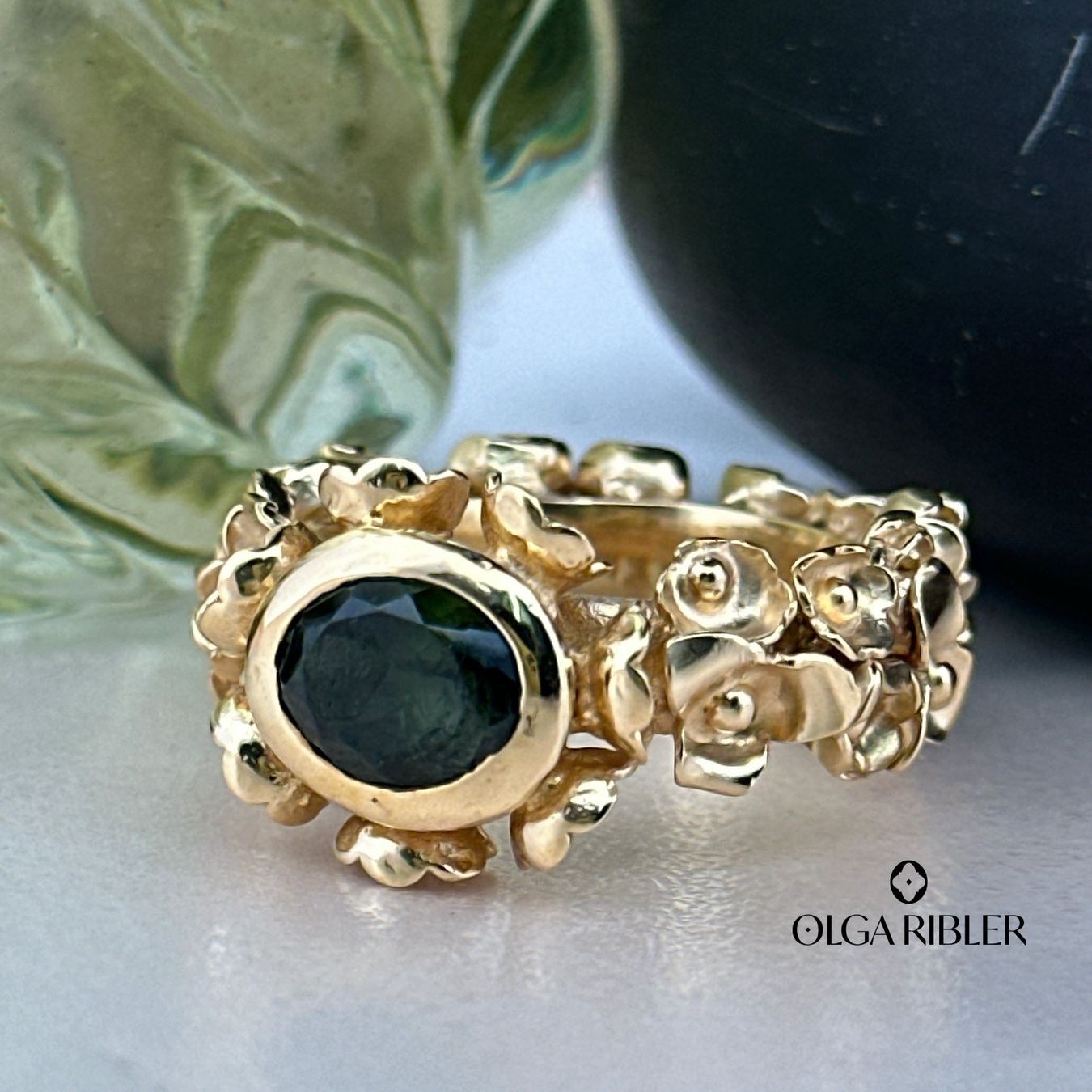 Olga Ribler Anelli: Blumen Ring mit Turmalin Ringgrösse 58 – Nuovo (secondo la descrizione) da Luzern venduto da Schmuckoutlet 6
