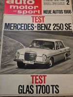 AMS 2/66 Mercedes 250 SE  Glas 1700 TS Autos 1966 xa