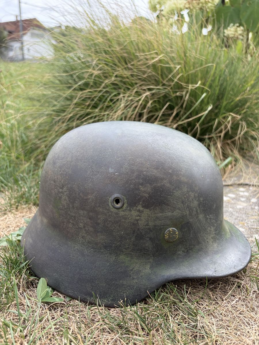 Abbigliamento & accessori d'epoca: Deutscher Stahlhelm M40 / 2. Weltkrieg  – Usato da Roggwil BE venduto da TheColorsOfHistory 7