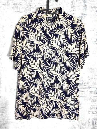 SCHOTT N.Y.C "FLORAL" SHORT SLEEVES SHIRT SZ: S