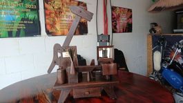Holz-Schnupfmaschin, antikes Unikat, Deko, Sammlerstüück ...