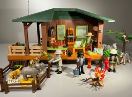 Playmobil, seltene Ombati Tierpflege Station, viel Zubehör