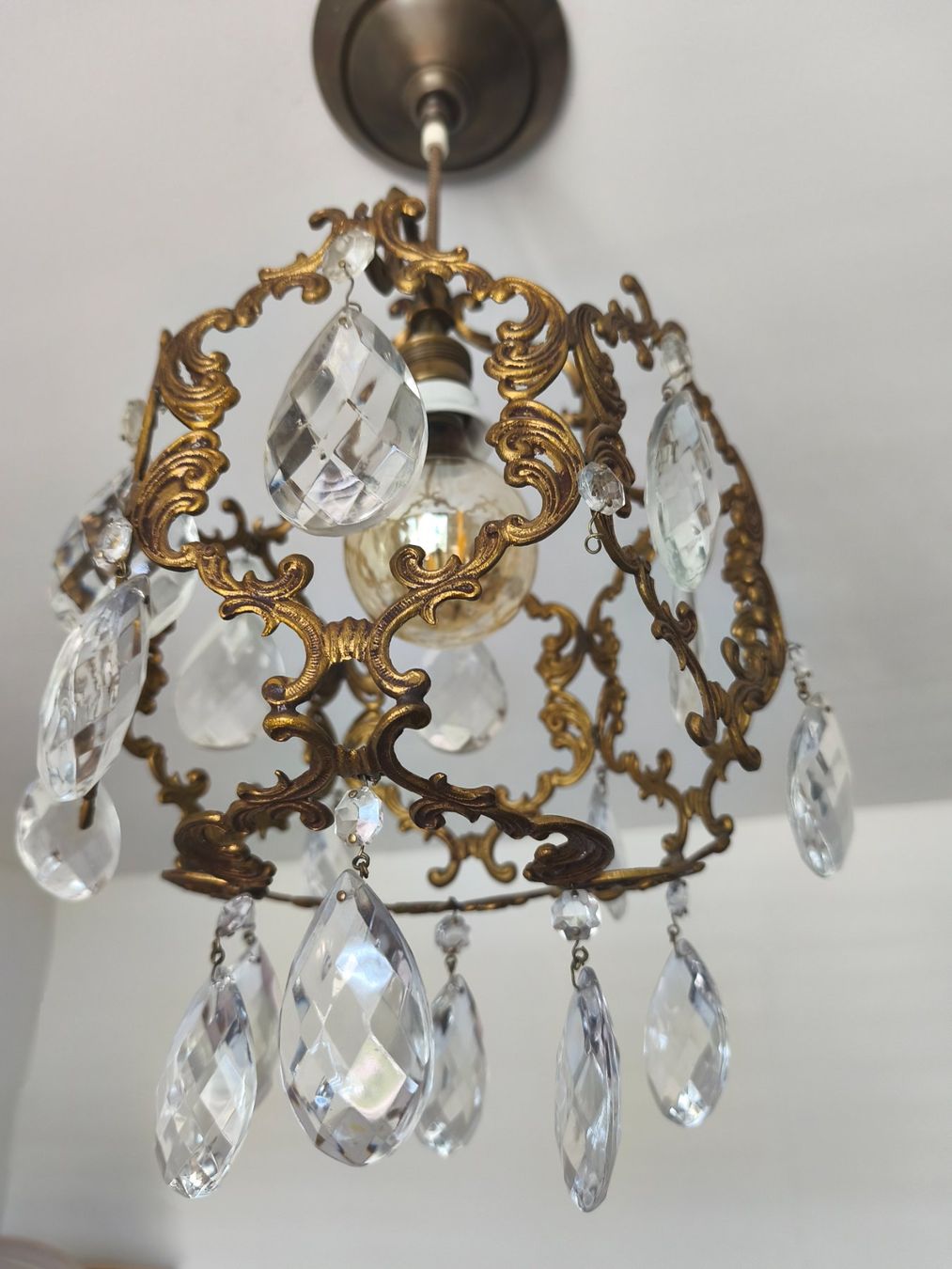 Lampadari & plafoniere: Antike Messing Kristall Lampe – Difettoso da Zürich venduto da Jul69 2
