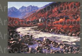 AK color Blatten VS Lötschental, Lonza gegen Dorf ≈ 1986