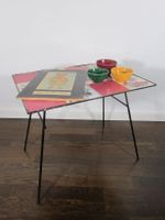 Mid Century Beistelltisch kleiner Vintage Blumenhocker 60er