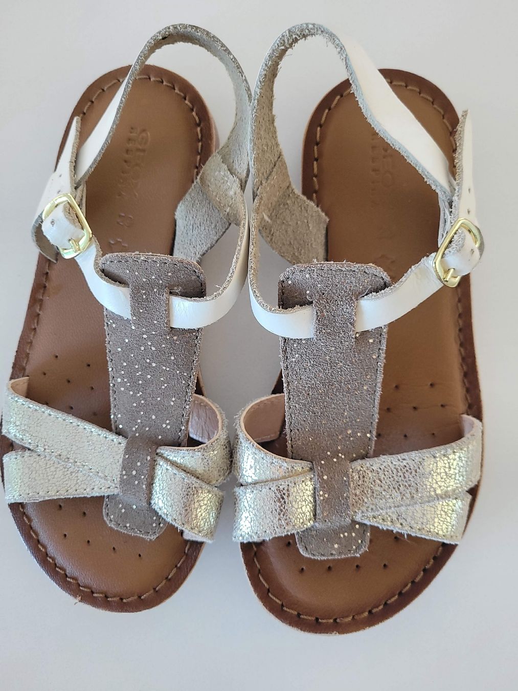Geox Schuhe für Mädchen: Geox Leder-Sandalen  – Neu (gemäss Beschreibung) aus Planken von mir_dtb2