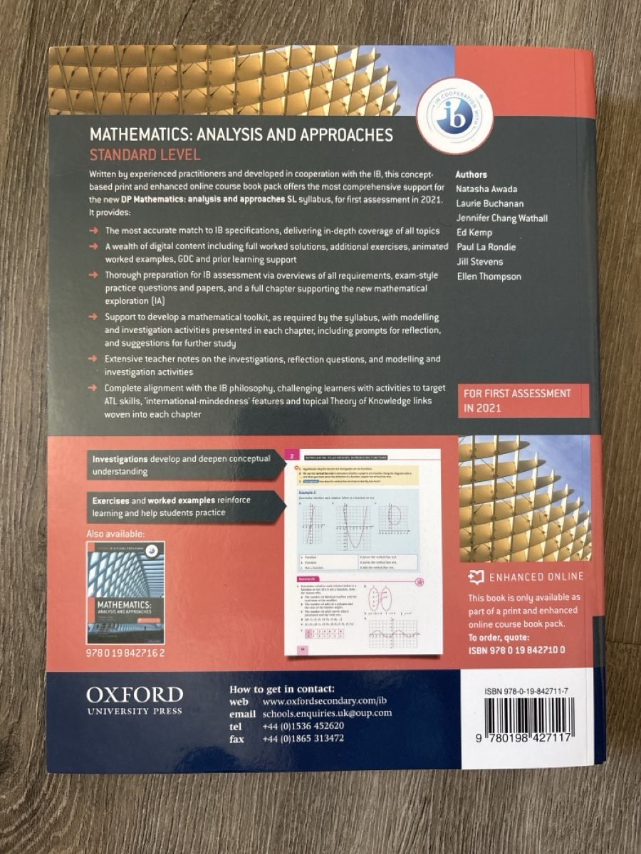 Bücher: Oxford IB Buch Maths Analysis and Approaches SL  – Neu (gemäss Beschreibung) aus Baden von frb_2cjk 3