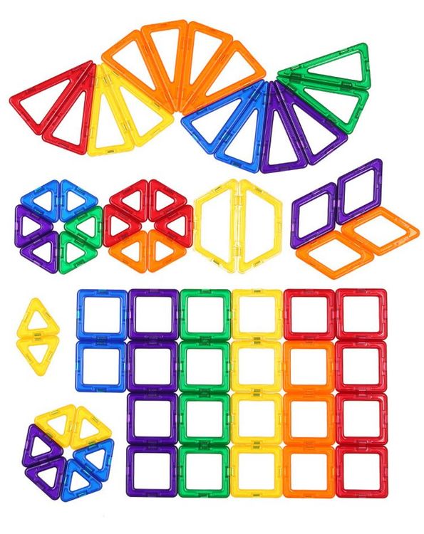 MAGNA-TILES Cars Magnetbausatz 2-teilig – Blaues & Orangefarbenes Fahrgestell Für Kreatives Spielen Ab 3 Jahren