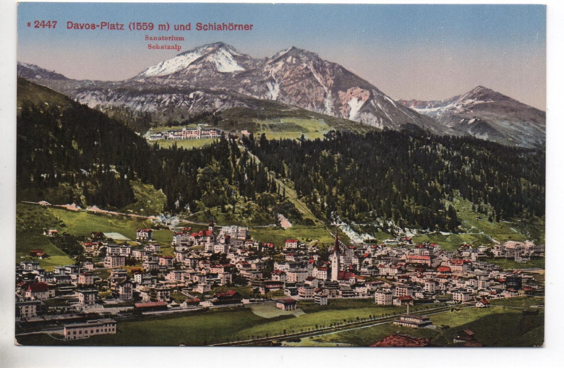 Ansichtskarten: DAVOS-PLATZ und Schiahörner – Neu (gemäss Beschreibung) aus Jona von philajona