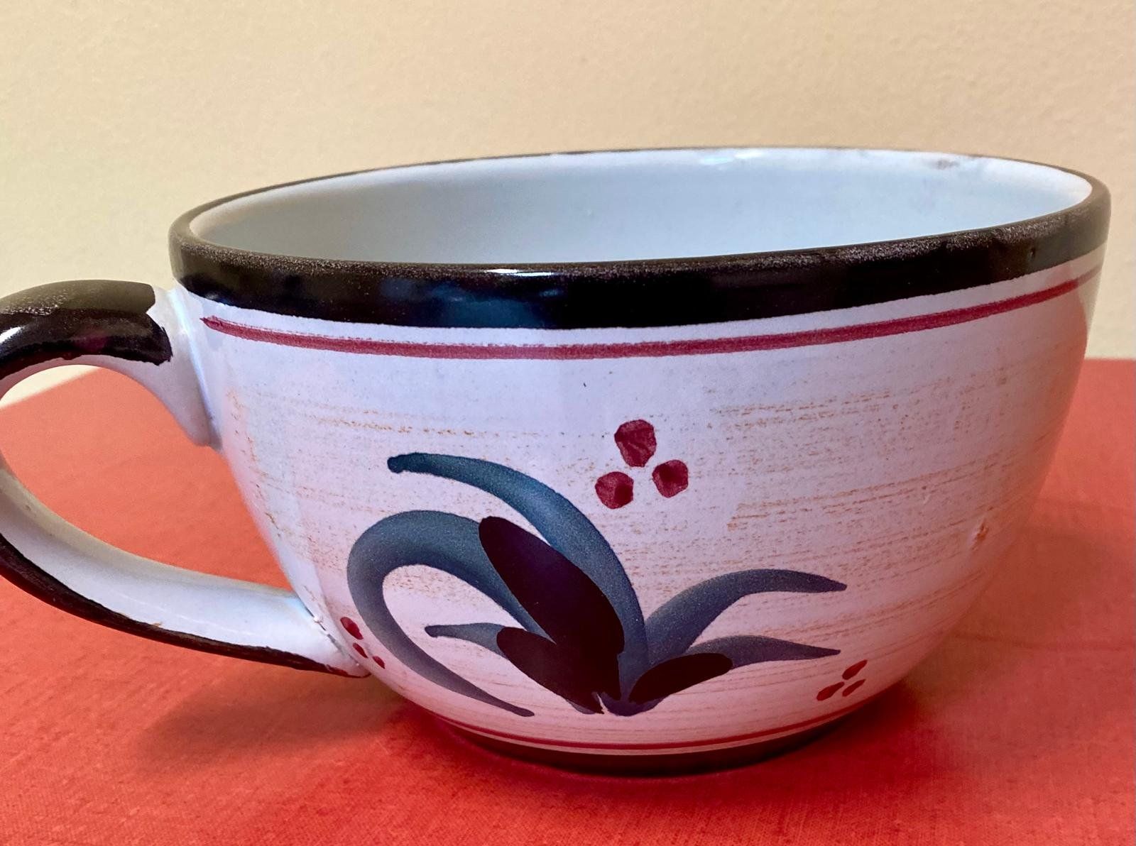 Vasi per fiori: Rustikale Jumbo Tasse/Suppentasse mit Blumenmuster – Usato da Krauchthal venduto da MEWA01 1