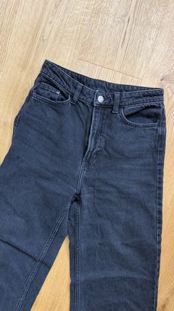 H&M wide leg Pants / Jeans / Hose, 34/XS, schwarz