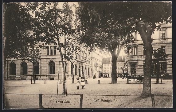 Cartoline postali: Yverdon, Les Postes, Partie am Postamt – Usato da Berlin venduto da bartko-reher
